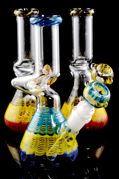 Small GoG Colorful Zig Zag Water Pipe - WP1754