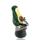 Avocado Peak attachment mounted on base, white studio background—retail smoke-shop showpiece with included mini cap.