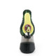 Straight-on front shot of avocado glass on Puffco base, white background—eye-catching head-shop upgrade with pit detail.