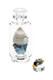 Studio shot of tall arctic-themed Peak glass top with mini penguin accent and orca detail; clear mouthpiece for B2B listings.