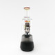 Front view on white of Peak device with Redwood attachment and owl cap; showcase-ready glass upgrade for wholesale catalogs.