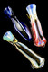 Color Changing Dichro Stripe Glass Chillum - C0259