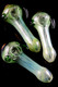 Thick Color Changing Spiked Marble Glass Pipe - P2088