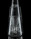 Fill-level guide on Ryan Fitt recycler glass; red circle marks water line above bend—useful retail reference for Peak users.