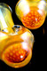 Thick Gold Fumed Mushroom Glass Pipe - P2202