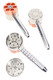 Three views of 1.5" bullet zinc alloy metal grinder pipe with copper top for wholesale smoke shop displays