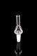 Clear 10 mm male quartz dab straw nail, 2.5" length, front view on black; wholesale head-shop replacement tip.
