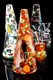 Small Decal Print Silicone Cone Water Pipe with Showerhead Perc - WP2198