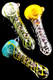 Clear Colorful Frit Striped Glass Pipe - P2211