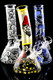 Small Glow in the Dark Glass on Glass Beaker Water Pipe - WP2232