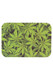 7 x 5 metal rolling tray with magnetic lid, dense green leaf canopy print, top view for wholesale smoke-shop counters