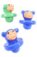 Animal-face glass carb caps in blue and green; rounded disc tops and knobs, bright studio view for head-shop wholesale catalog imagery.
