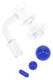 14.5 mm male quartz terp slurper banger, 2 mm thick; blue 23/13/6 mm bead set pictured for wholesale dabbing displays.