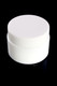 White Glass Wax Jar with Lid - J0238