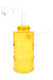 Yellow barrel-style glass oil burner rig with “OIL” decal and side straw, angled shot for B2B ordering.