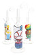 US-made glass-on-glass oil burner rig with colorful decal artwork and compact display-friendly design
