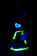Glow in the dark thick heavy glass water pipes in bulk.