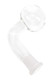 Clear L-shaped 14.5 mm female glass oil burner with frosted joint, wholesale head-shop part shown in a bright white studio angle.
