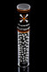 Wholesale Flux tar cutter refill tube of activated carbon beads, clear cylinder with black and red cap, upright view