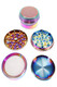 63mm 4 Part Rainbow Zinc Alloy Grinder - G0434