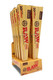 RAW 20 Stage RAWket Launcher display with 8 kraft cone packs; wholesale counter carton shown at front-left angle