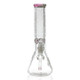 Frosted floral 12" beaker with Experimental CFL dual-tone lip, etched tube and diffused downstem; retail smoke-shop wholesale.