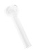 Clear 4-inch thin glass straight oil burner pipe with round bowl on white background.
