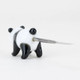 Wholesale panda dabber rear perspective displaying metal tip socket and glass hind legs, compact 4.5-inch wax handling accessory