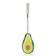 Wholesale avocado-inspired glass dabber, 4.5-inch borosilicate body with flat stainless tip, front stand-up view for retail smoke gear Wholesale avocado-inspired glass dabber, 4.5-inch borosilicate body with flat stainless tip, front stand-up view for retail smoke gear