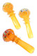 3.5" gold-fumed color-changing glass pipes with frit bowl and ring accents, wholesale bundle assortment