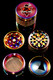 Rainbow windowed 1.5 in Ninja 4-piece zinc-alloy grinder on black backdrop, components laid out with scraper for bulk head-shop orders.