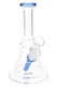 7" clear GoG beaker water pipe with blue rim and diffused stem, retail smoke shop glass piece