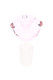 Pink 18.8 mm male colored glass bowl with frosted joint, wholesale glass water pipe part