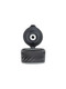 Retail smoke-shop Onyx Joystick Cap top-down view, airflow orifice centered, silicone ring and embossed PUFFCO logo visible.