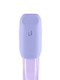 Bloom lavender silicone mouthpiece cover on Proxy stem, straight-on crop; protective tip cover photographed for B2B head-shop listings.