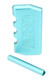 Wholesale GRAV 3.75″ metal dugout in aqua; CNC aluminum body with polycarbonate windows and spring taster, left profile view