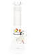 12" ROOR frosted GoG beaker, multicolor ice-pinch accents, 5 mm clear borosilicate with 18.8 mm joint; front angle studio shot for head-shop resale. 12" ROOR frosted GoG beaker, multicolor ice-pinch accents, 5 mm clear borosilicate with 18.8 mm joint; front angle studio shot for head-shop resale.