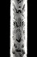 RooR Limited Edition 18" Sandblasted Glass Blue Wolf Beaker Water Pipe - WP2951