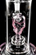 Medium Skull Showerhead Perc Glass on Glass Straight Shooter Water Pipe - WP2977