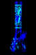 Wholesale glow in the dark Rick & Morty glass beaker bong for head shop purchase.