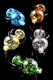 Glow in the Dark Frit Spiky Glass Bubble Carb Cap - BS846
