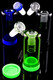 Colorful Glass on Glass Ash Catcher with Silicone Base - BS849