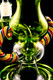 Colorful Spiked Glass on Glass Stemless Water Pipe with Sphere Perc - WP3043