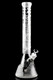 Large Frosted Glass on Glass Design Beaker Water Pipe - WP3044