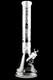 Large Frosted Glass on Glass Design Beaker Water Pipe - WP3044