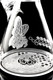 Large Frosted Glass on Glass Design Beaker Water Pipe - WP3044