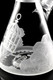Large Frosted Glass on Glass Design Beaker Water Pipe - WP3044