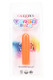 Orange Turbo Buzz Rounded Bullet in blister card, USB rechargeable IPX7 mini vibrator with 10 modes; wholesale front view for peg displays.