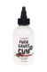 4 oz Fuck Sauce Cum scented water-based lubricant, white label bottle with black twist-tip cap, front view for wholesale adult retail.