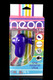 Purple silicone Neon Vibes Kissing Vibe in rainbow peg-ready box; USB rechargeable, IPX7, 10 modes suction & vibration—wholesale front packaging view.
